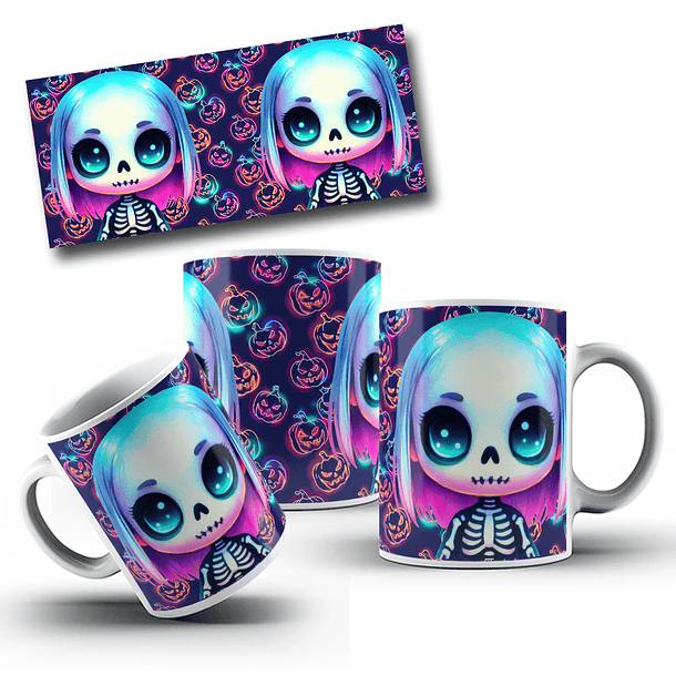 8 Artes para Caneca Halloween Arquivo em Jpg 2