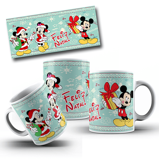 10 Artes para Caneca Natal Stitch e Mickey Arquivo em Jpg 5