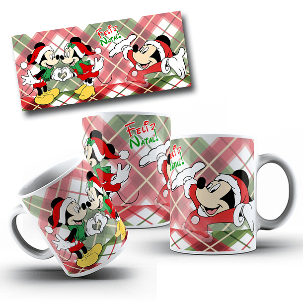 10 Artes para Caneca Natal Stitch e Mickey Arquivo em Jpg 6