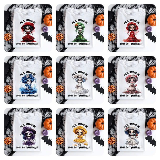 21 Artes para Camisa Caveira Mexicana Halloween Arquivo em Png 2