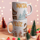 5 Artes para Caneca Gingerbread Natal Arquivo Editável 3