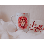 Arte para Caneca Leão de Judá Pink Seja Forte e Corajosa Arquivo em Jpg   1