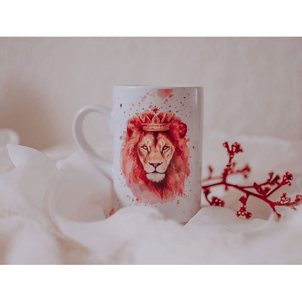 Arte para Caneca Leão de Judá Pink Seja Forte e Corajosa Arquivo em Jpg   1