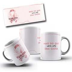 8 Artes para Caneca Outubro Rosa Arquivo em Jpg