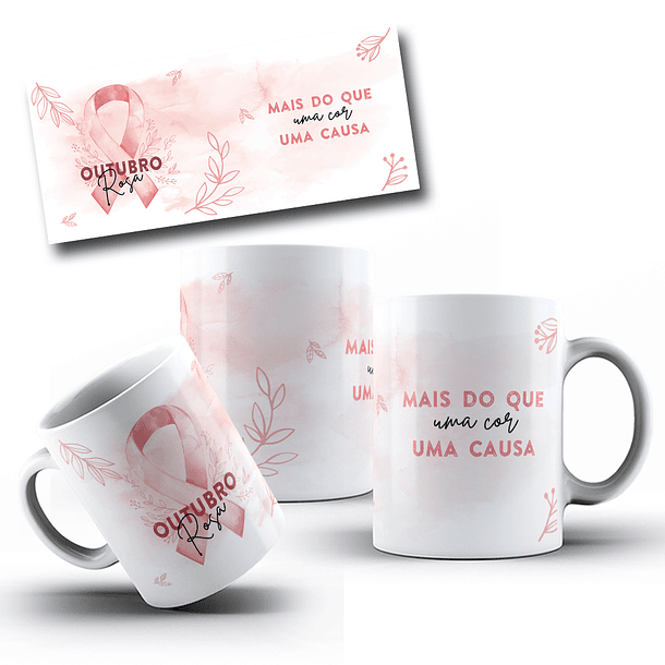 8 Artes para Caneca Outubro Rosa Arquivo em Jpg 4
