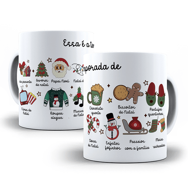 10 Artes para Caneca Natal Arquivo Editável  1
