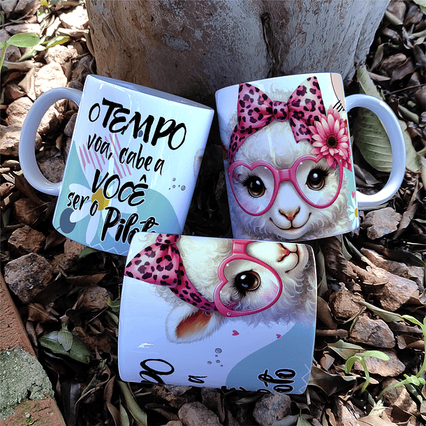 5 Artes para Caneca Frases Deboche Animais Arquivo Editável 2