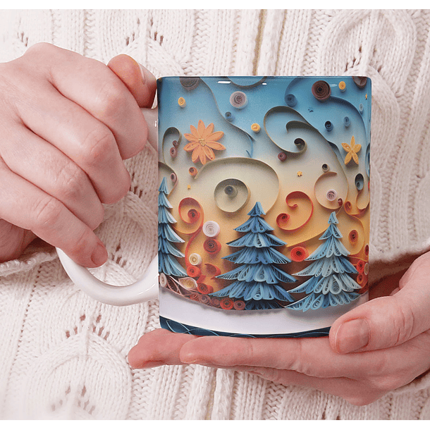 11 Artes para Caneca Natal Cute 3d Arquivo em Jpg 10