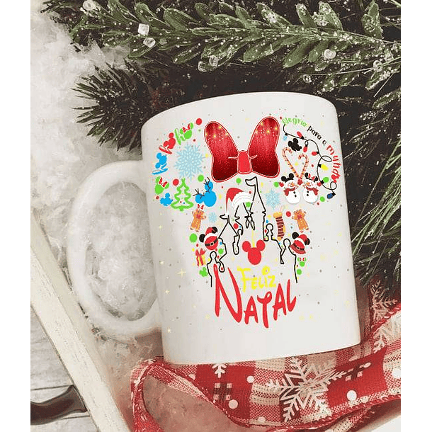 10 Artes para Caneca e Camisa Natal Mickey e Minnie Arquivo Editável  1