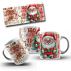 10 Artes para Caneca Natal Papai Noel Arquivo em Jpg 1