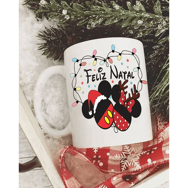 10 Artes para Caneca e Camisa Natal Mickey e Minnie Arquivo Editável  9