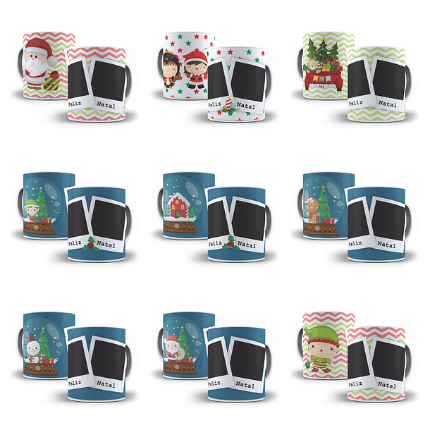 30 Artes para Caneca Natal com Foto Arquivo Editável 2