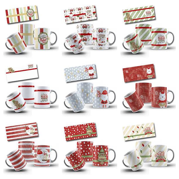 17 Artes para Caneca Natal Arquivo em Png