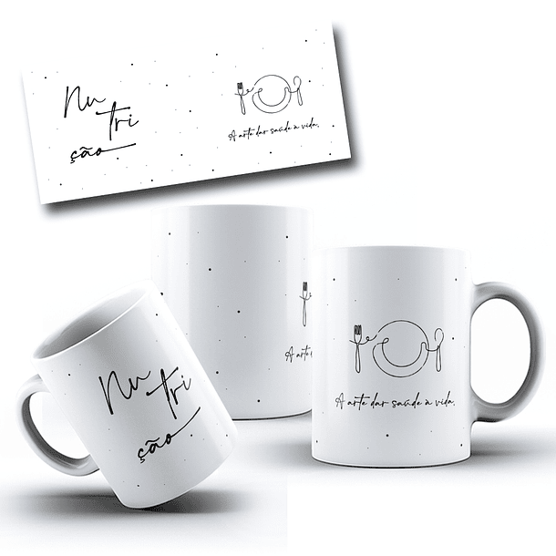 12 Artes para Caneca Profissões em Linhas Arquivo Png  12