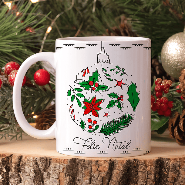 30 Artes para Caneca Natal em Linhas Arquivo em Jpg 12