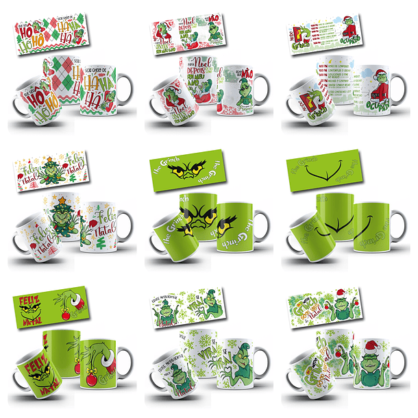 30  Artes para Caneca Grinch Natal Arquivo em Jpg  3