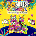 30 Artes Modelo de Abada Carnaval Bloco Arquivo Editável Vetor Abadás Template 1