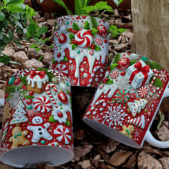 4 Artes para Caneca Doce Natal Arquivo em Jpg 