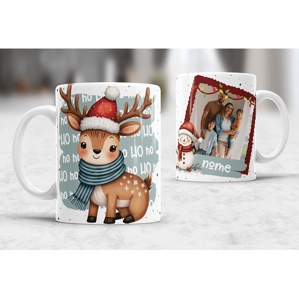 7 Artes para Caneca Natal com Fotos Arquivo Editável 3