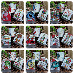 12 Artes para Caneca Divertidamente Natal Arquivo Editável
