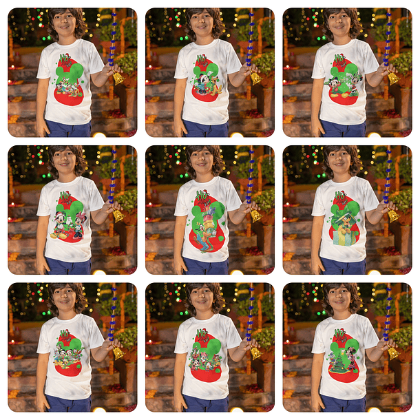 19 Artes para Camisa Natal Mickey Arquivo Editável  2