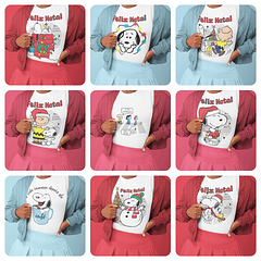 15 Artes para Camisa Natal Snoopy Arquivo Editável 