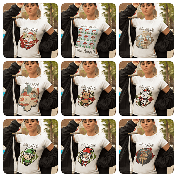 21 Artes para Camisa Natal Arquivo Editável  1