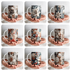 36 Artes para Caneca Natal Floral 3d Arquivo em Jpg  4