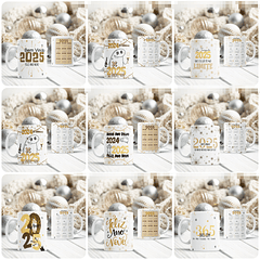 21 Artes Caneca Ano Novo Calendário Arquivo Editável