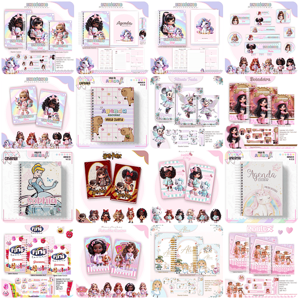 Mega Combo Arquivo Agendas Escolares Mascotes e Personagens 2025 Com atualizações em Pdf  8