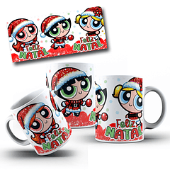 Arte Caneca Meninas Super Poderosas Natal Arquivo em Png 