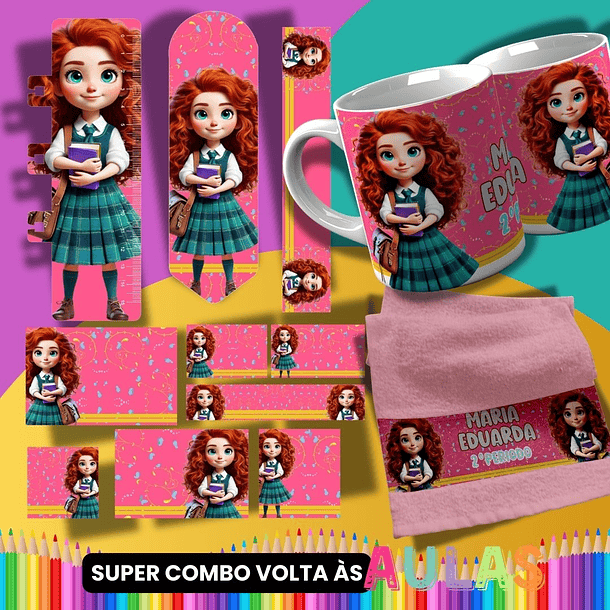 36 Artes para Caneca, Garrafinha e Toalha Princesas da Disney Arquivo Editável  10