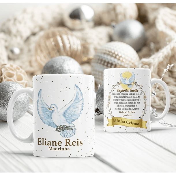 Arte Caneca Crisma Arquivo Editável 2