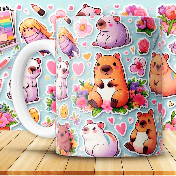 12 Artes para Caneca Capivara Arquivo em Jpg 4