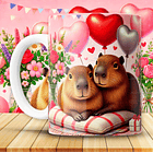 12 Artes para Caneca Capivara Dia dos Namorados Arquivo em Jpg 2