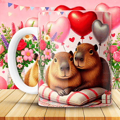 12 Artes para Caneca Capivara Dia dos Namorados Arquivo em Jpg
