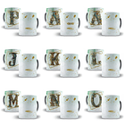 26 Artes para Caneca Alfabeto Dourado Arquivo em Jpg 2