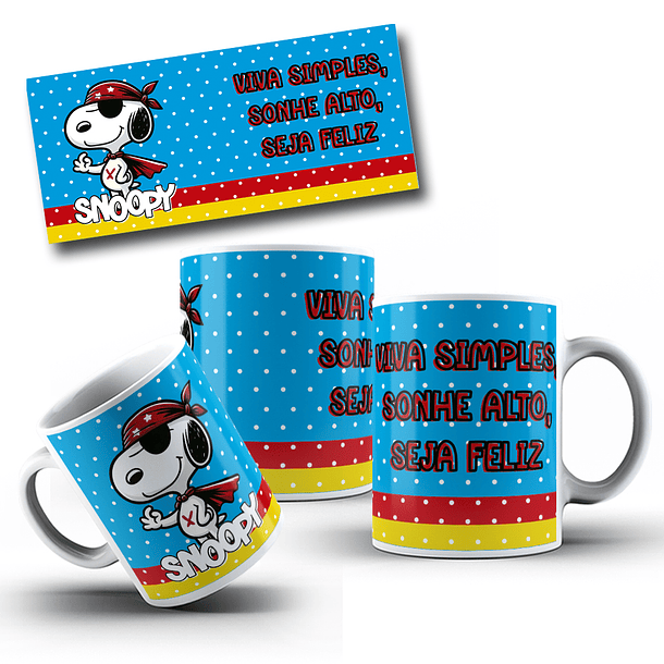 8 Artes para Caneca Snoopy Arquivo Editável 8