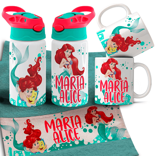 Arquivo para Personalização Volta as Aulas Garrafinha Toalhinha e Caneca Arquivo Editável 5