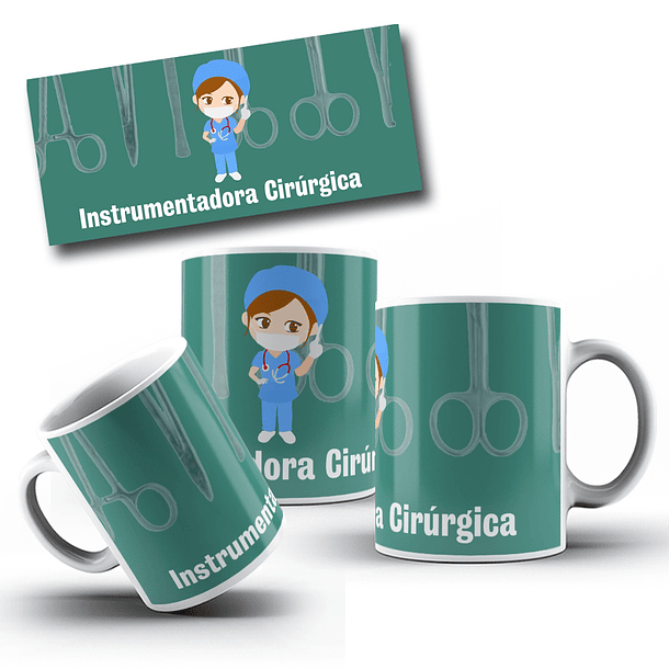 3 Artes para Caneca Instrumentador Arquivo Editável 3