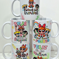 7 Artes para Caneca Dia das Mulheres Meninas Super Poderosas Arquivo em Jpg