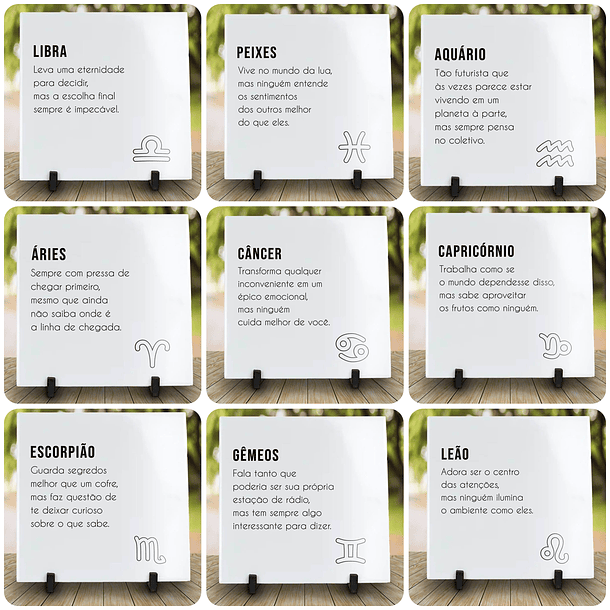 24 Artes para Caneca e Azulejo Signos Arquivo em Png 2