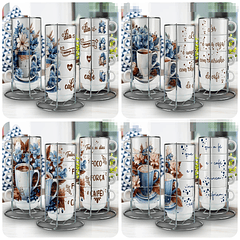 14 Artes para Caneca Torre de Xicaras Arquivo Editável