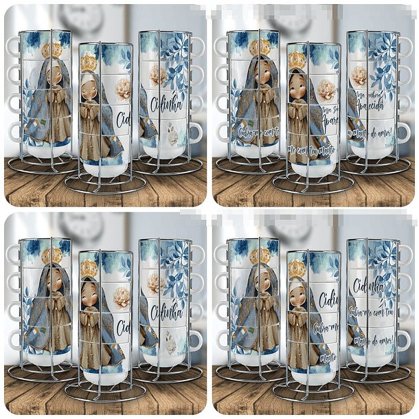14 Artes para Caneca Torre de Xicaras Arquivo Editável 3