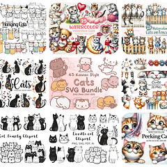 Kit Digital Gatinhos em Png