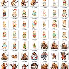 Kit Digital Capivara em Png 