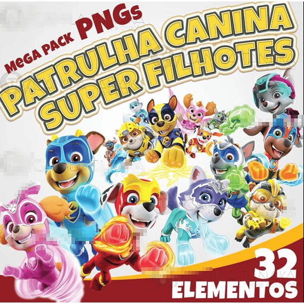 Kit Digital Patrulha Canina Filhotes em Png 