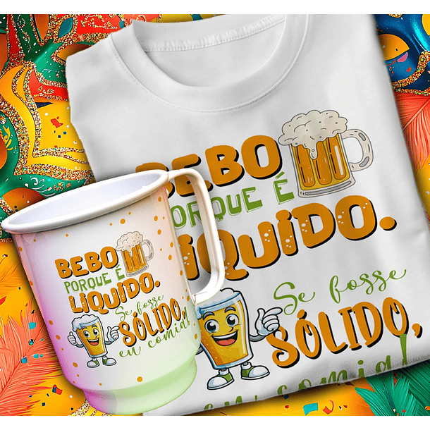 24 Artes para Caneca e Camisa Carnaval Arquivo em Editável 4