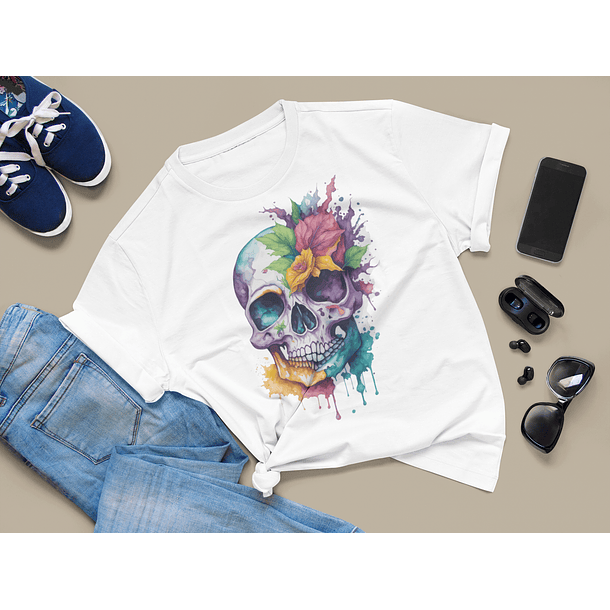 5 Artes para Camisa Caveira Arquivo Editável  3