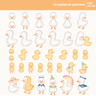 Kit Digital Patinhos em Aquarela Png 4